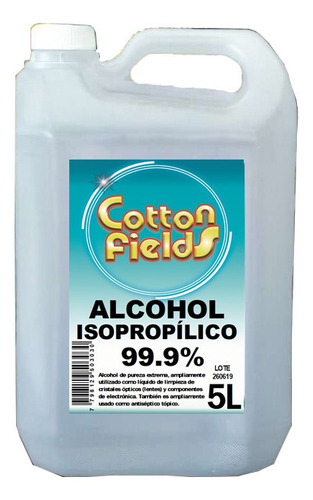 Alcohol Isopropilico 99% Pureza  3 X 5l Limpieza Pc