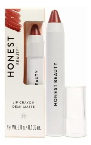 Honest Beauty Demi Matte Lip Crayon, Fig, 0.105 Ounce