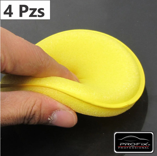 Esponjas Aplicadoras Cera Pack De 4 Pz Esponjitas Amarillas