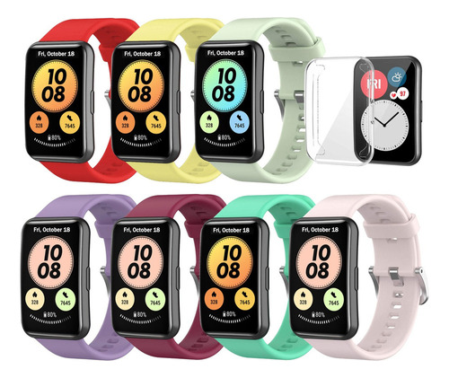 7 Correas Y Funda Para Huawei Watch Fit New Active