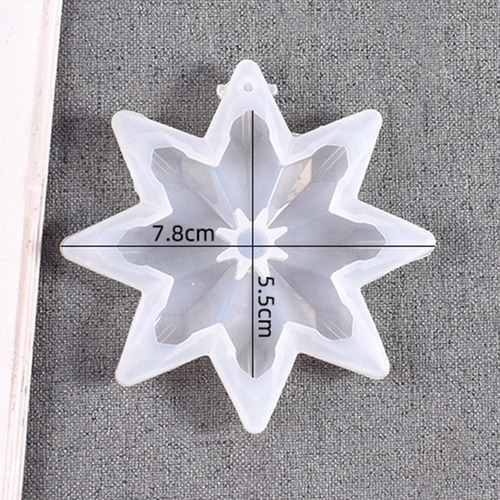 Molde De Silicona Fundida Con Forma De Copo De Nieve Con For