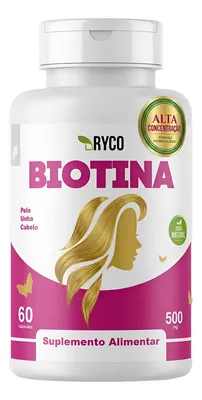 Biotina B7 Vitamina Capilar 30mcg 60 Cáps Cabelo Pele E Unha Sem Sabor