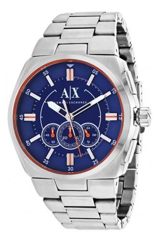 Relógio Armani Exchange Ax1800/1an Azul Prata Masculino