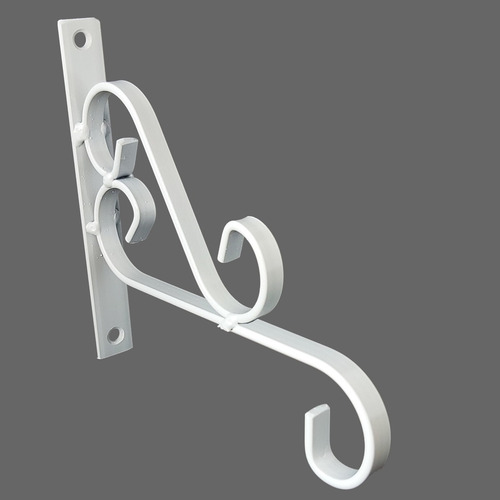 Gancho Suporte Rústico Plantas Parede 15cm Branco