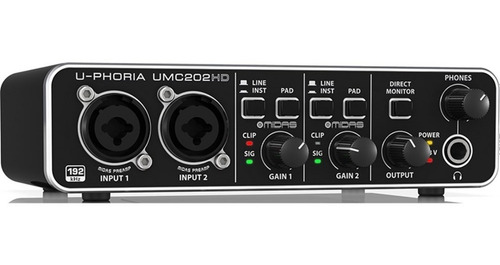 Imagen 3 de 4 de Behringer Usb 24 Bits Umc-202hd Interfase De Audio