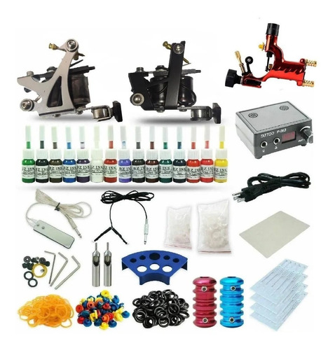 Kit Tatuaje Tattoo Profesional 3 Maquinas (1rotativa) F5 W01