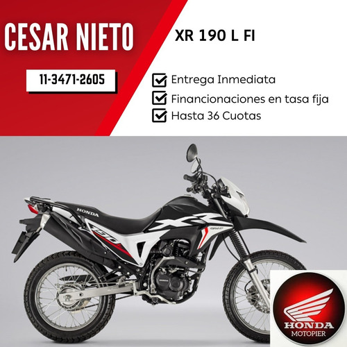 Imagen 2 de 25 de Honda Xr 190 0km Fi Xr Tornado Xre Wave Financia Motopier