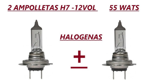 Par De Ampolletas Halogenas H7-12vol-60/55 Wats