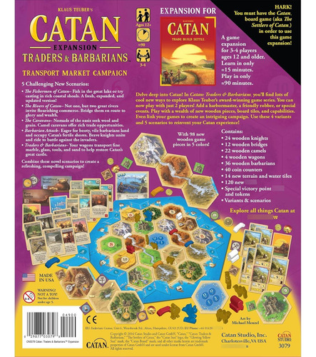 Juego Catan Expansión Traders Y Barbarians 5ta Edición