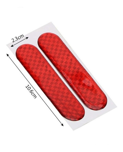 Adhesivo Reflector Rojo Stop Para Motos Carros Resistentes