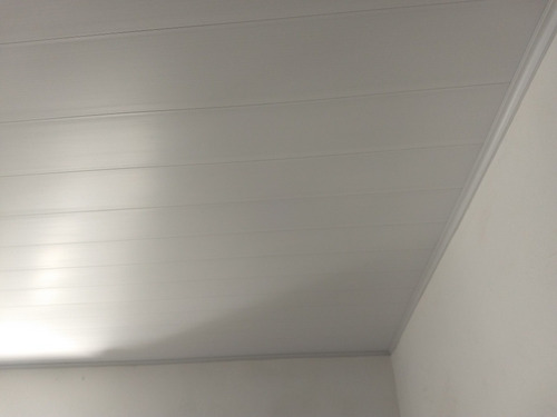 Forro De Pvc Branco Liso Junta Seca 200x8mm Placa Com 5,00 M
