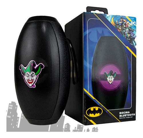 Bocina Bluetooth Joker Dc Comics Batman Portatil Luz Led Color Logo Joker / Guasón