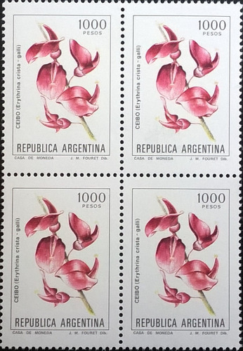 Argentina Flora, Cuadro Gj 2030 Flor 1000p 1982 Mint L11655