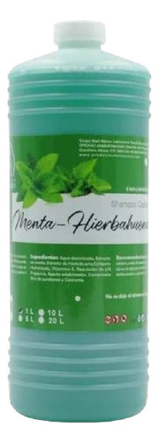  Shampoo con Extracto de Menta & Hierbabuena Hidratante Productos Mart México (1 Litro)