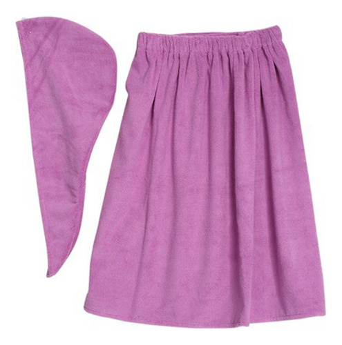 Set De Baño Corporal Violet Spa Wrap Towel Para Mujer, Suave