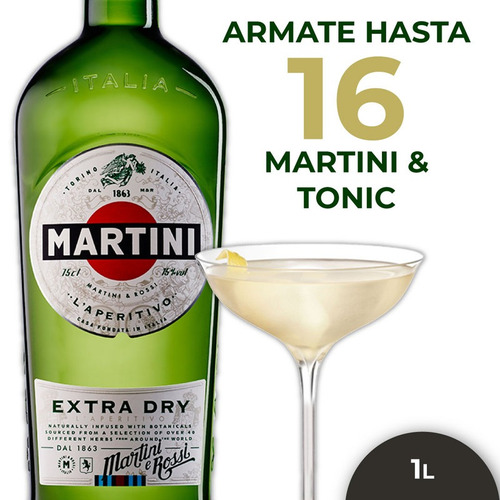 Aperitivo Martini Dry 1L botella