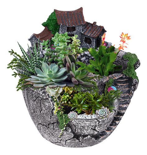 Macetero De Jardín De Hadas Ounona Para Plantas Suculentas,