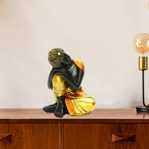 Estatua De Buda Para Dormir Indio, Pequeña Figura Serena,