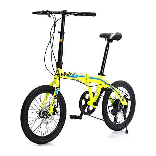 Bicicleta Plegable Shimano De 20 Pulgadas, Cuadro De Alumini