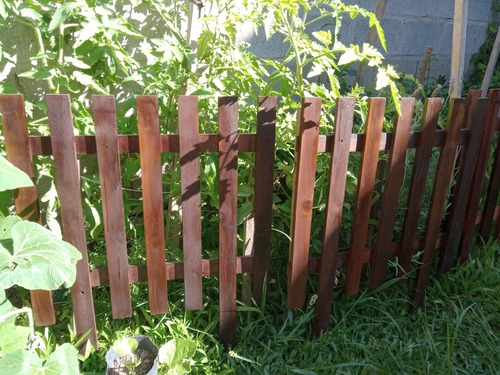 Cerco Jardin X 10 Unidades Madera 50cm X 50cm Pack Marrón