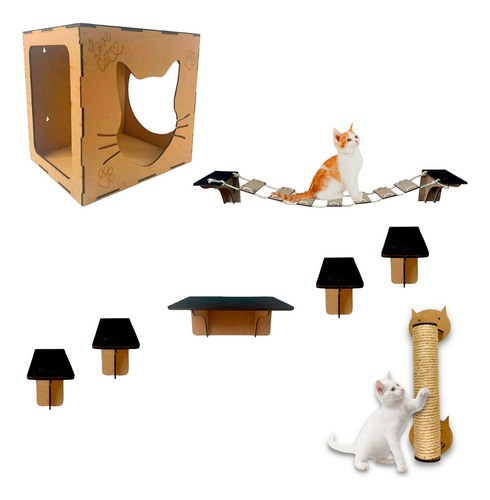 Circuito Playground Gato Suspenso Parede 8 Pcs Kit Completo