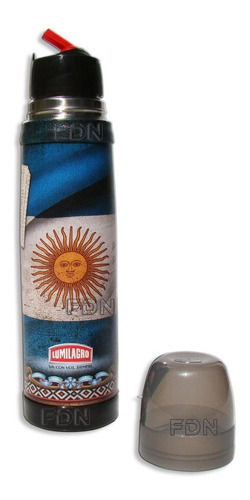 Termo Lumilagro Acero 1 Lt Forrado Cuero Argentino Fdn Pp