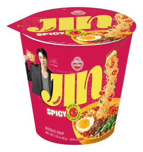 Otoki Jin Ramen Cup 65g Versión Bts Picante 6 Vasos