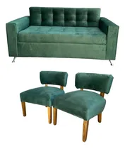 Comprar Sillon 170 Cm + 2 Materas Combo Living Tapizado Antimanchas 