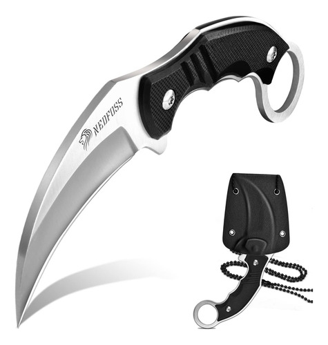 Nedfoss Karambit - Cuchillo De Cuello Con Funda, Cuchillo Co