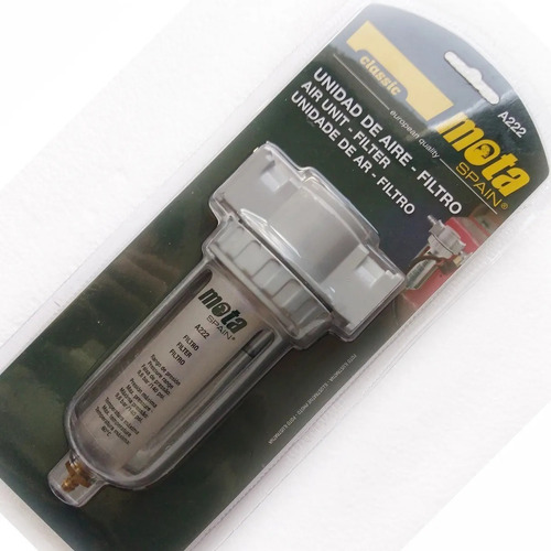 Imagen 2 de 10 de Filtro De Aire Para Compresor Trampa De Agua Mota A222 + Reg