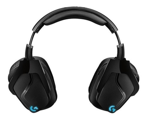 Imagen 4 de 4 de Auriculares gamer inalámbricos Logitech G Series G935 negro y azul con luz rgb LED