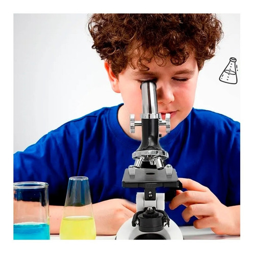 Set Microscopio 1200x + Kit Accesorios 28 Piezas Con Maletín