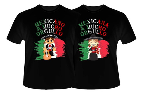 Playera Duo 15 Septiembre Fiesta Viva México Fiestas Patrias