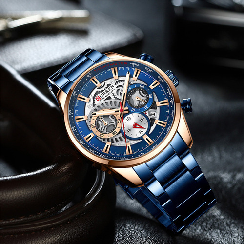 Reloj De Cuarzo Curren 8391 Con Correa De Acero Para Hombre