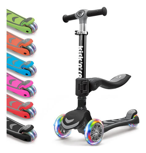 Kicknroll - Scooter Para Ninos Con Asiento, Scooter Plegable