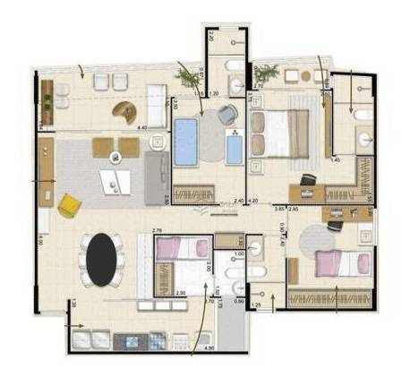 Imagem 20 de 30 de Apartamento Com 3 Quartos À Venda, 105 M², Área De Azer, 2 Vagas, Financia - Cambeba - Fortaleza/ce - Ap0844