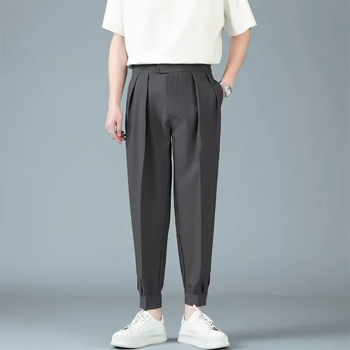 Pantalon plisado hombre best sale