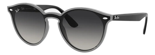 Anteojos de sol Ray-Ban Blaze talle Standard diseño Liso armazón matte grey y lente grey
