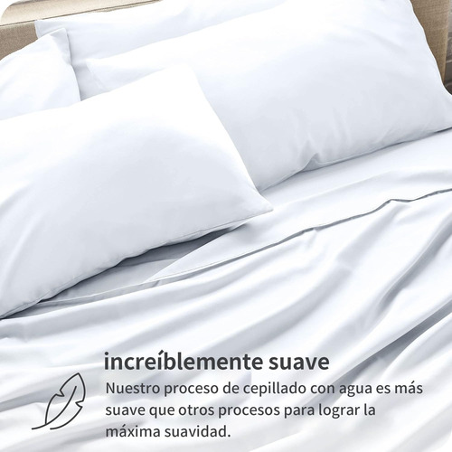 Ultra Suave Sabanas Matrimoniales Para Hotel Color Blanco