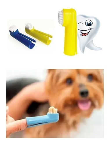 Cepillo De Dientes Y Masajeador Dedal Para Perros Y Gatos