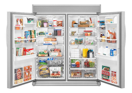 Refrigerador Whirlpool WSR57R18DM color acero inoxidable monocromático con capacidad de 510L