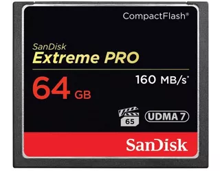 Memoria Compact Flash 64gb Extreme Pro 160mb/s Sandisk