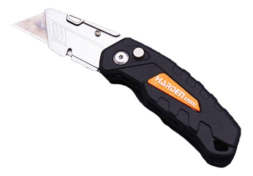 Cuchillo Retractil Multiproposito Harden + 10 Repuestos Color Negro