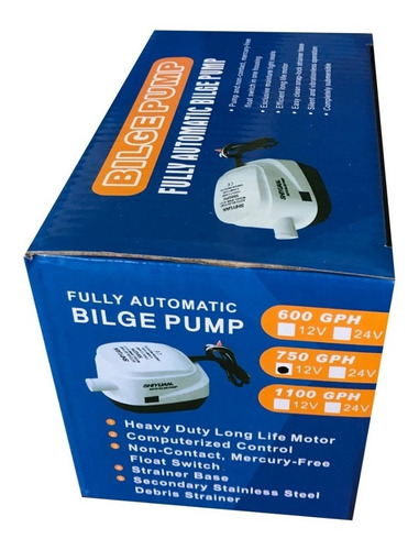 Bomba Achique Automática 750gph - 12v (no Envios)