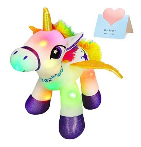 Imagen 2 de 4 de Unicornio Luminoso De Peluche