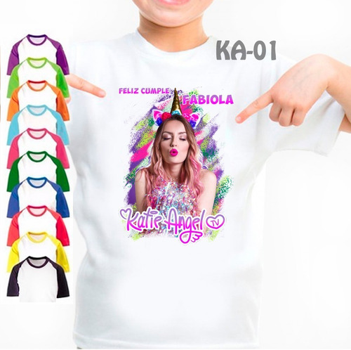 Katie Angel Franela Personalizada Niña Cumpleaños Camisa