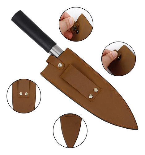 Funda De Piel De Vacuno Para Cuchillo De Chef 20 Cm