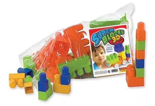 Super Blocks X 30 Piezas Grandes En Bolso - Kidz Juguetes