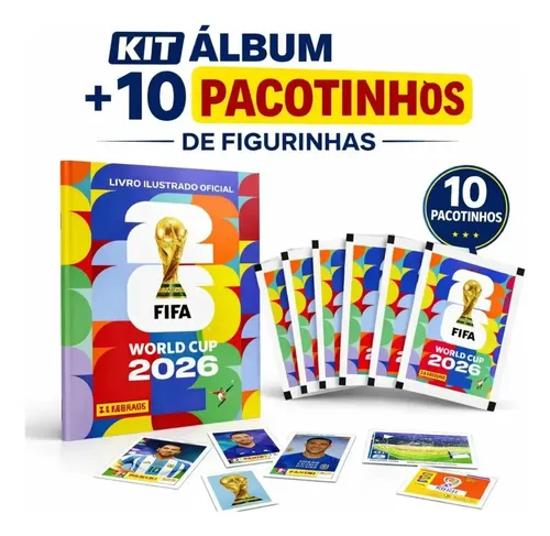 Álbum Oficial Copa Do Mundo 2026 + 70 Figurinhas Capa Mole