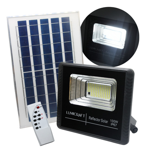 Reflector Solar Led 100w (900w) S Potente Panel Solar Ind.